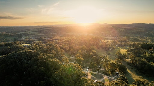 aerial view of the Adelaide Hills wine region