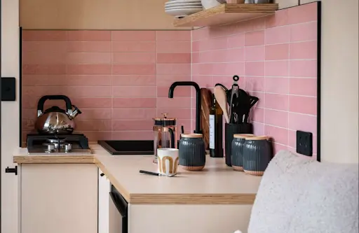 your kitchen at cabn, adelaide hills luxury cabin accommodation