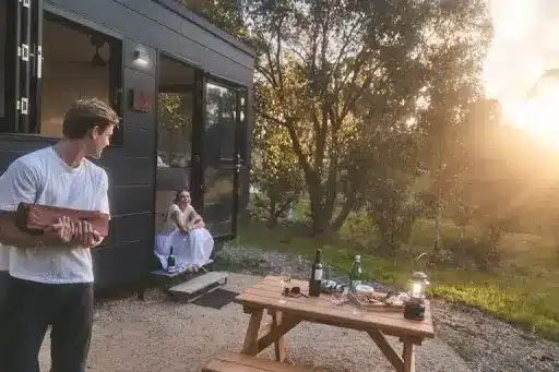 couple on a holiday accomation in adelaide