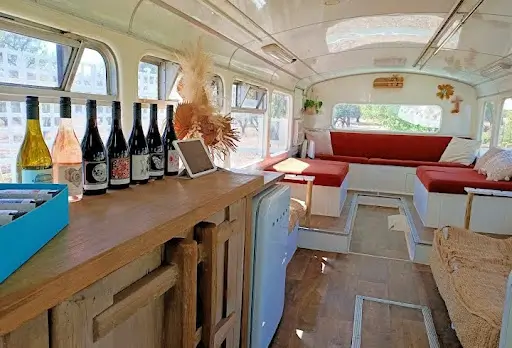 winery accommodation mcLaren vale at down the rabbit hole wines with cozy tasting room interior and seating